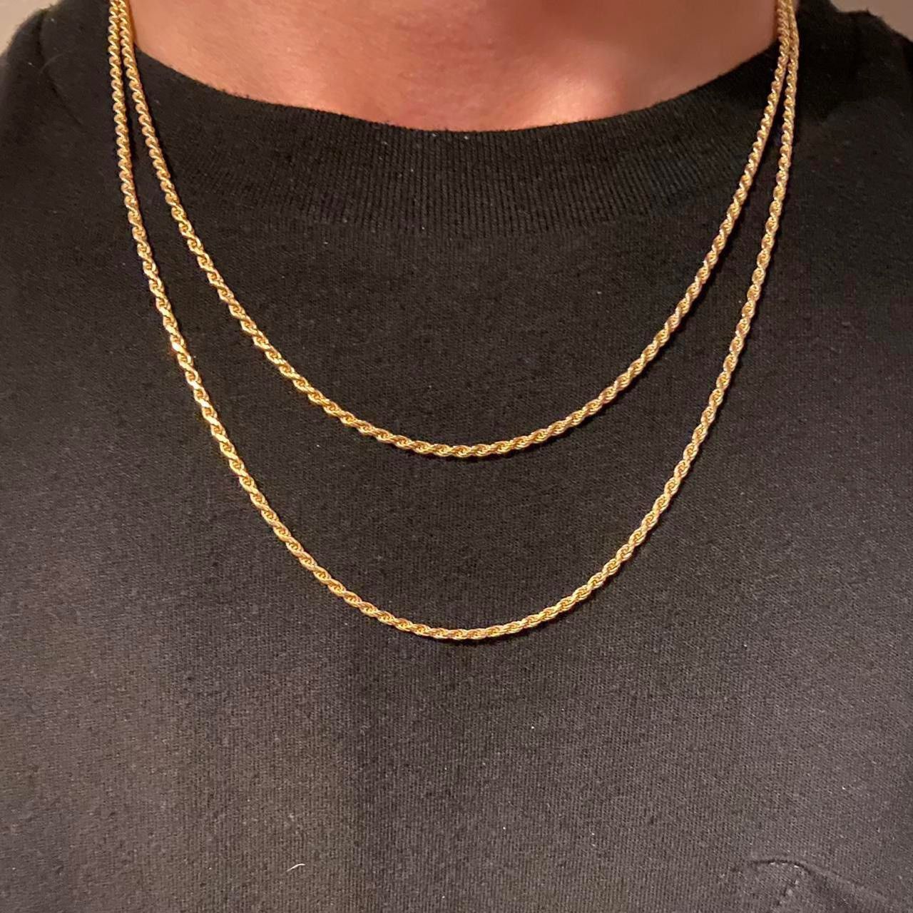 Other Gold Chain Gold Rope Chain 18in/20in 2mm Set Size ONE SIZE - 1 Thumbnail