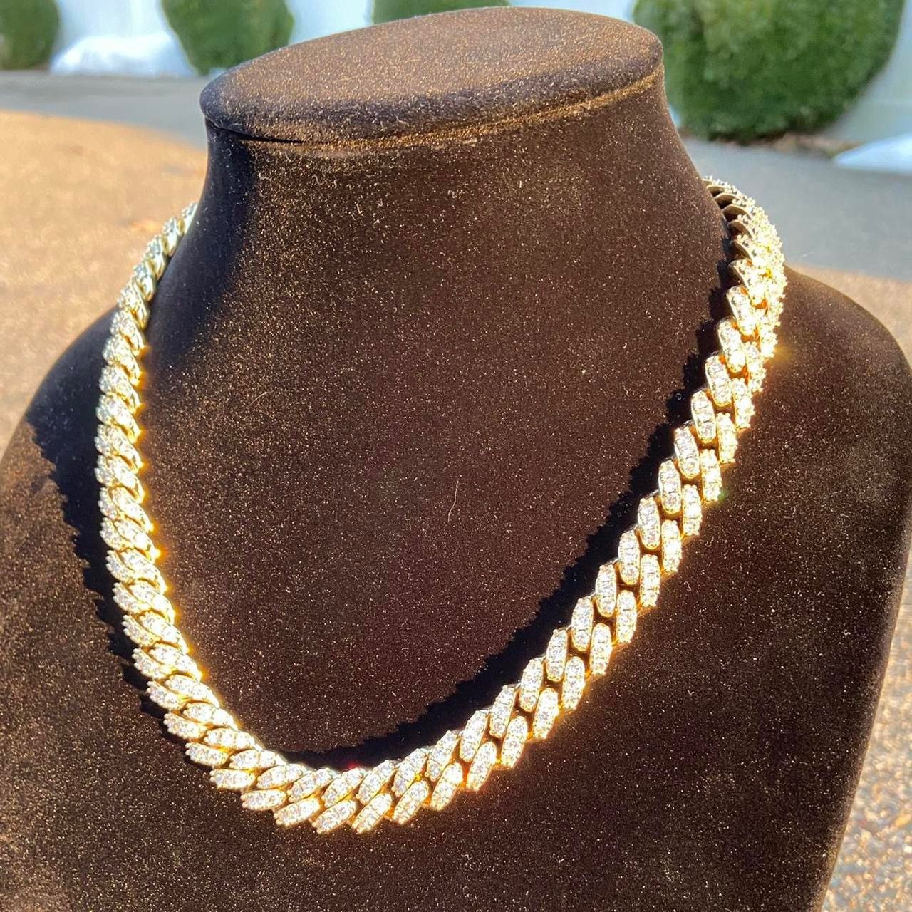 Other Gold Chain 14k Gold Diamond Cuban Chain 20in 12mm Size ONE SIZE - 1 Thumbnail