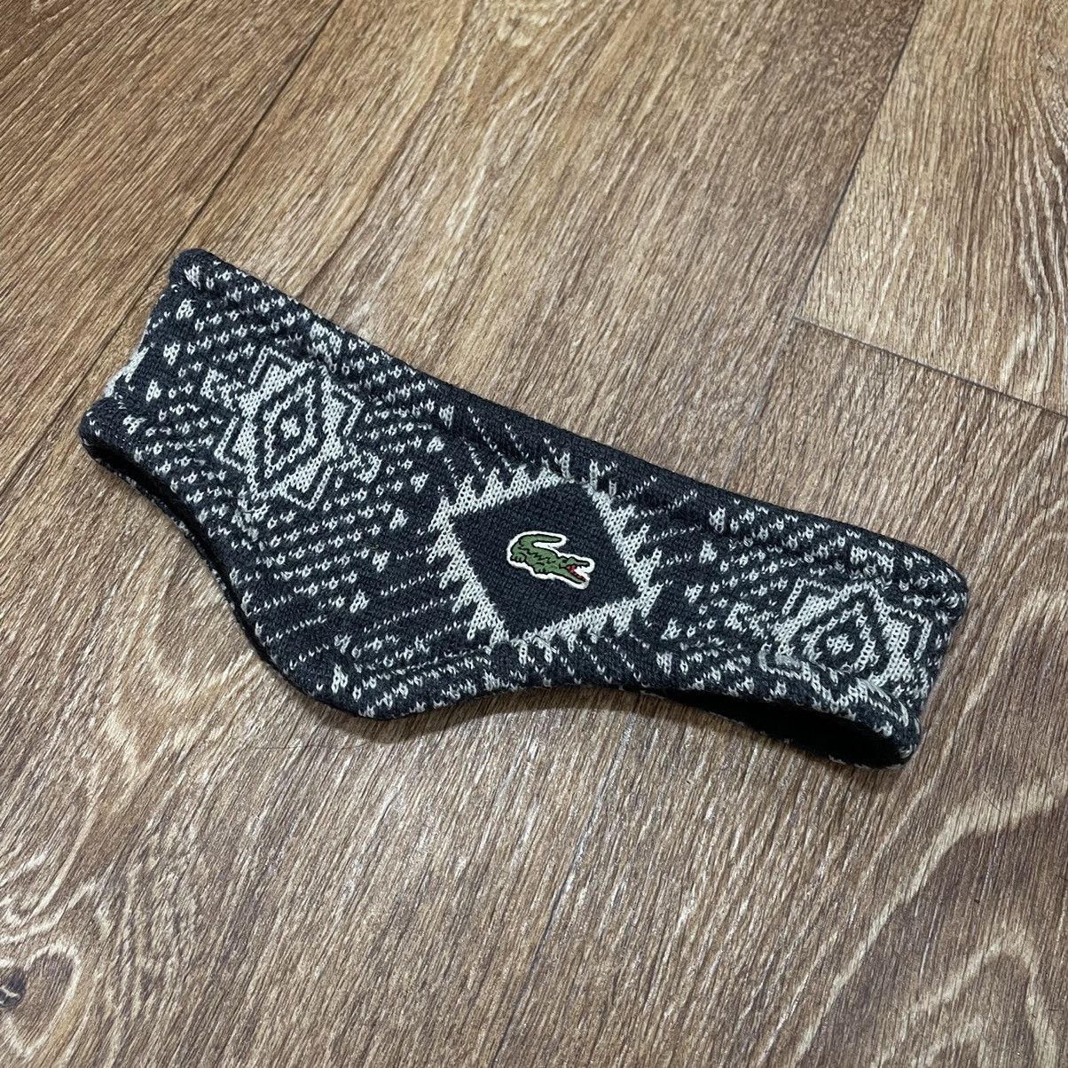 Vintage Vintage 90s Lacoste Geometric Knit Headband Streetwear OS Size ONE SIZE - 2 Thumbnail
