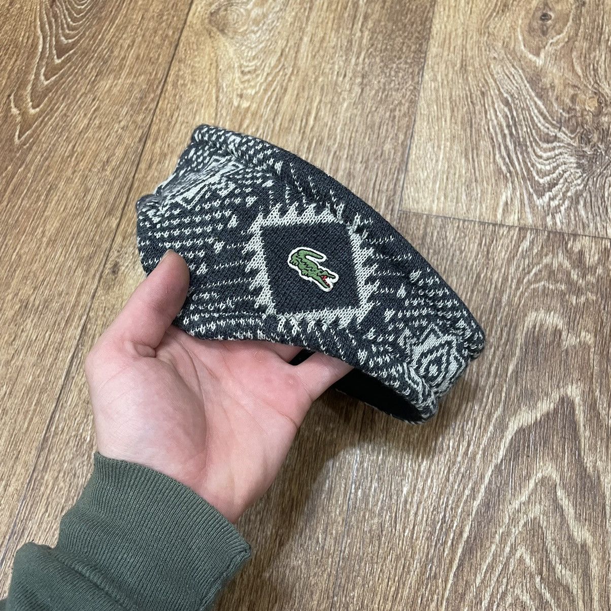 Vintage Vintage 90s Lacoste Geometric Knit Headband Streetwear OS Size ONE SIZE - 3 Thumbnail