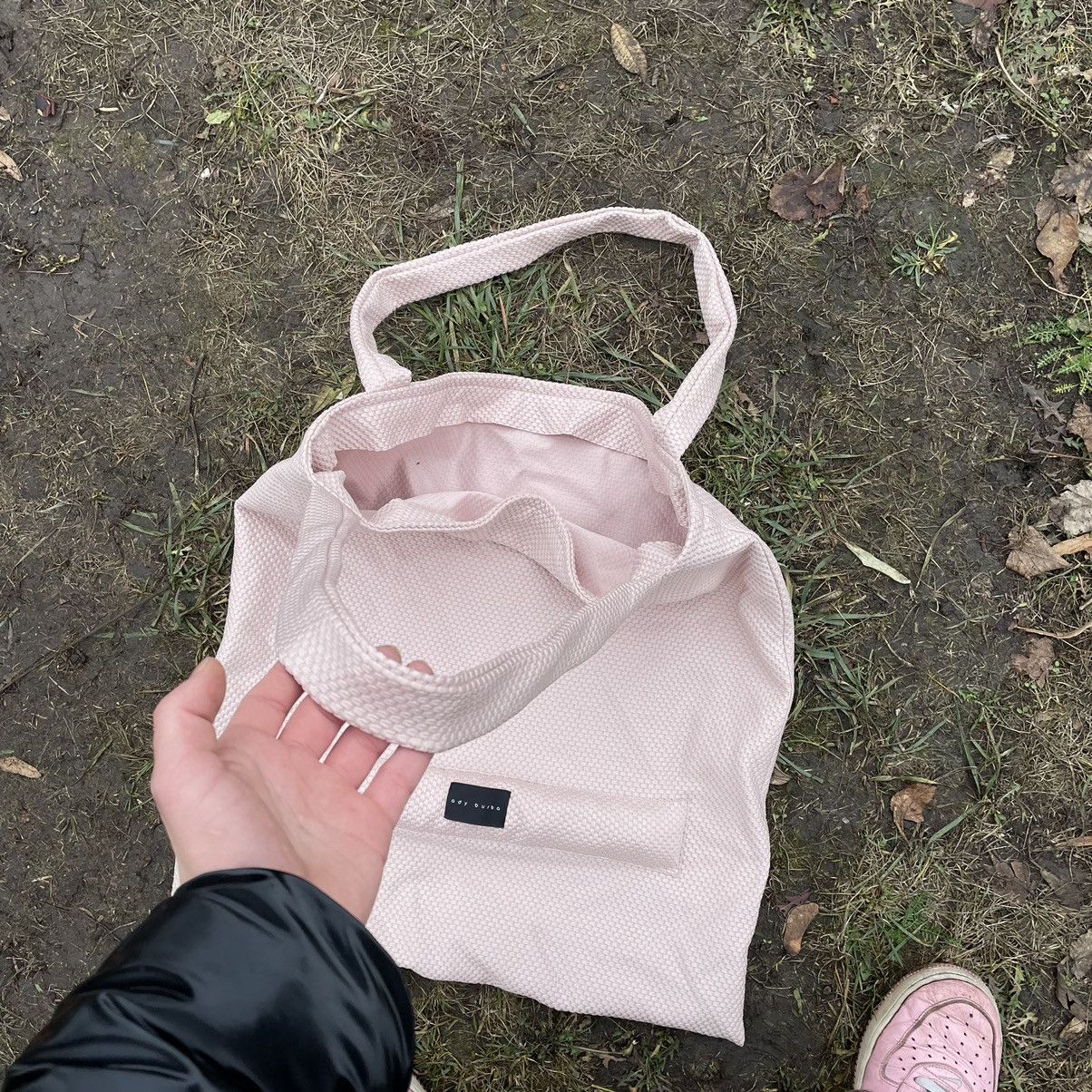 Vintage Vintage Y2K Cream Tote Bag Pocket Detail Streetwear Slim OS Size ONE SIZE - 7 Thumbnail