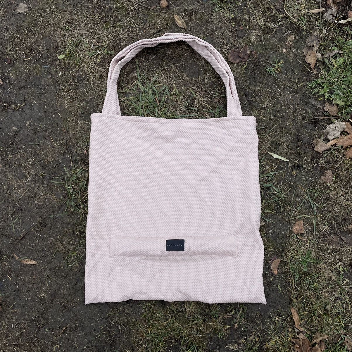 Vintage Vintage Y2K Cream Tote Bag Pocket Detail Streetwear Slim OS Size ONE SIZE - 3 Thumbnail