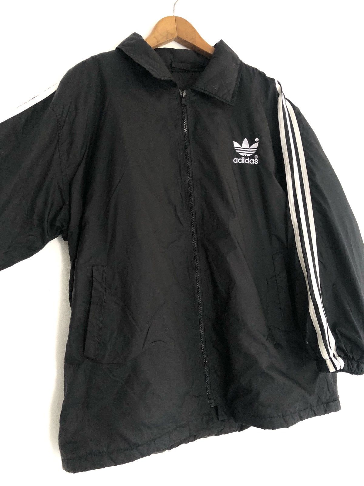 Adidas × Vintage Adidas windbreaker Jacket Big Logo Fashion Week Size US L / EU 52-54 / 3 - 3 Thumbnail