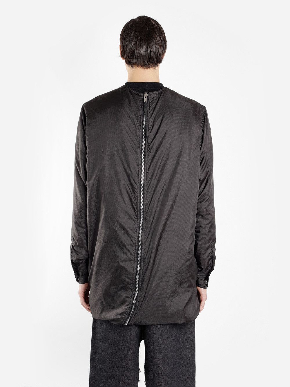 image of Rick Owens Back Zip Banana Nylon Padded Sweater - Fw18 - Sisyphus in Black, Men's (Size Medium)