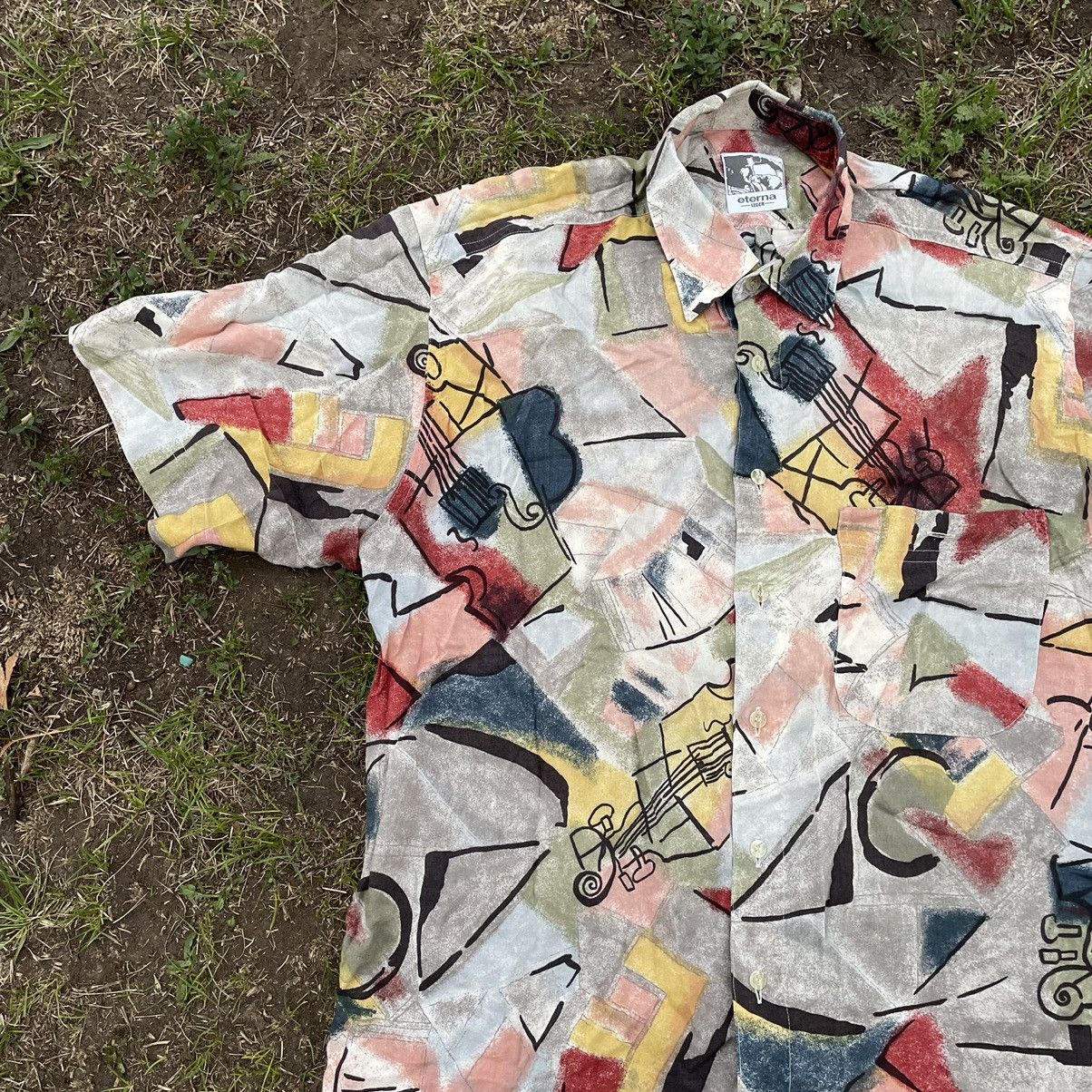 Vintage Vintage 90s All Over Print Graphic Tee Rave Streetwear XL Size US XL / EU 56 / 4 - 3 Thumbnail