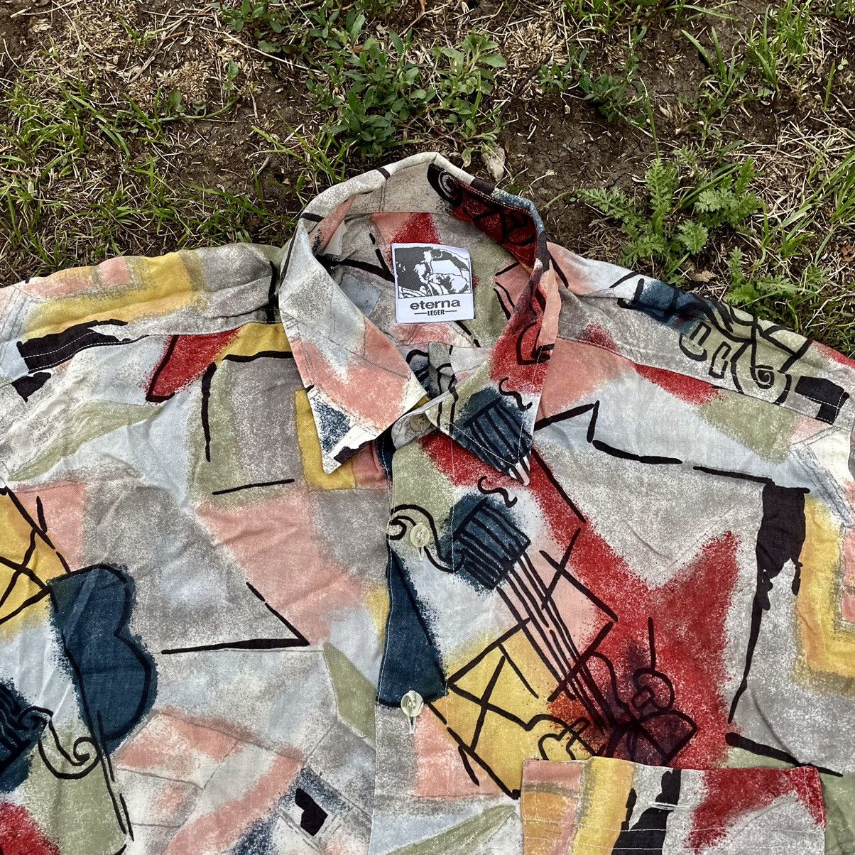 Vintage Vintage 90s All Over Print Graphic Tee Rave Streetwear XL Size US XL / EU 56 / 4 - 4 Thumbnail