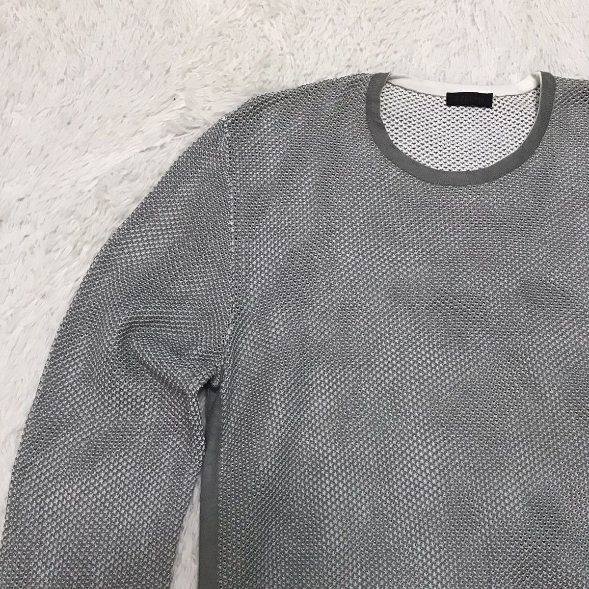 Z Zegna Z Zegna Netting Knitwear Maglia Tricots Made in Romania Size US XL / EU 56 / 4 - 6 Thumbnail
