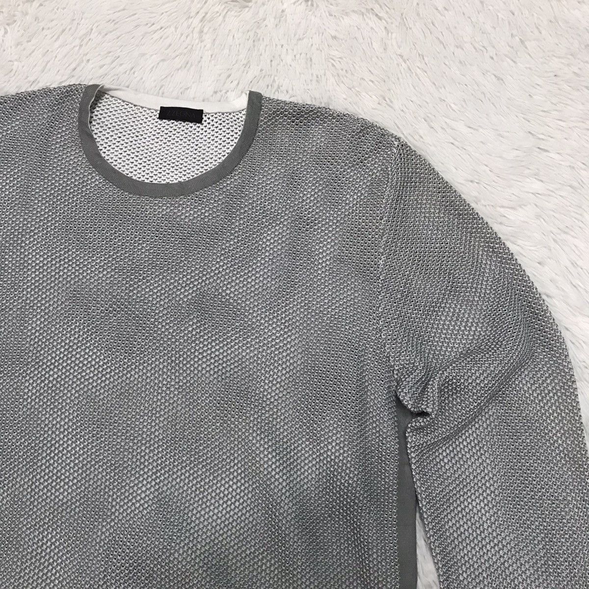 Z Zegna Z Zegna Netting Knitwear Maglia Tricots Made in Romania Size US XL / EU 56 / 4 - 5 Thumbnail