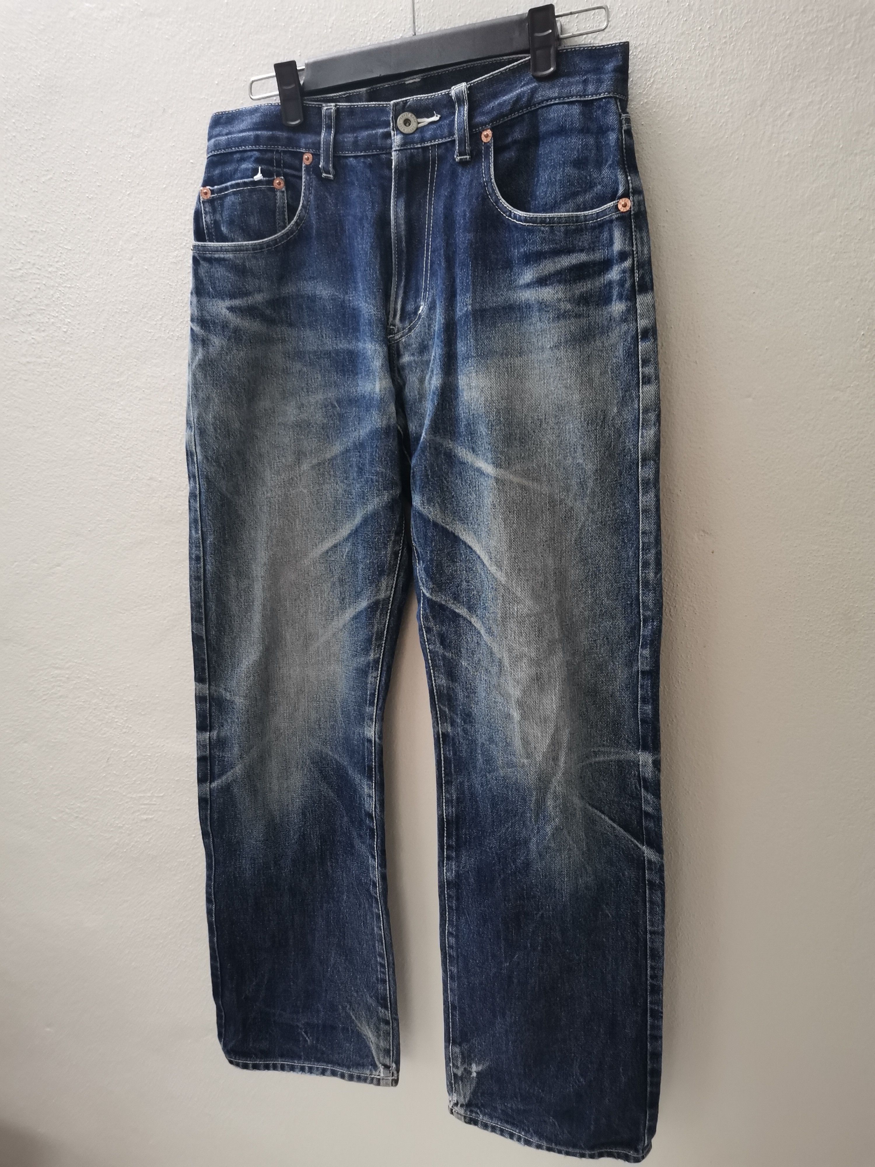 Japanese Brand PPFM FLARE DISTRESSED JEANS Size US 29 - 3 Thumbnail
