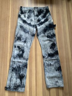 AMIRI Flared Tie-Dyed Quilted Shell Cargo Trousers for Men