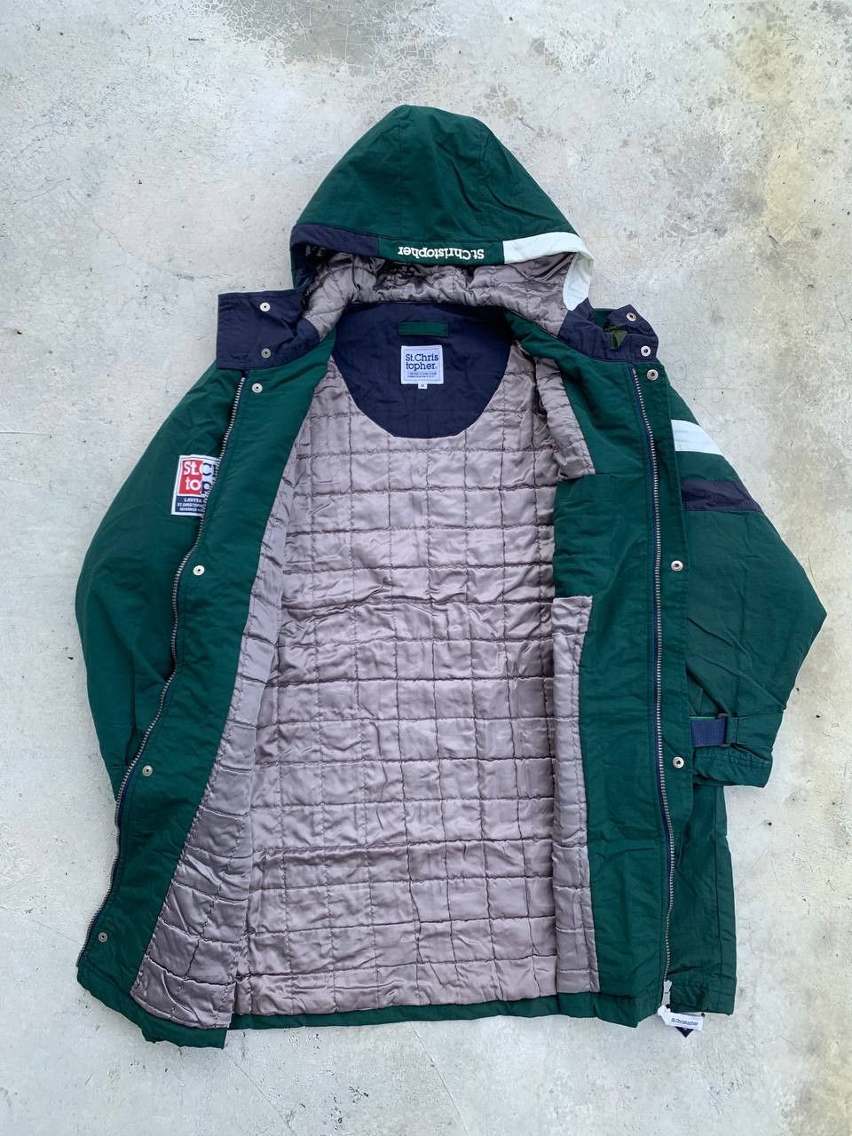 Japanese Brand Vintage St Christopher Quilted Lined Hooded Parka Oversized Size US M / EU 48-50 / 2 - 7 Thumbnail