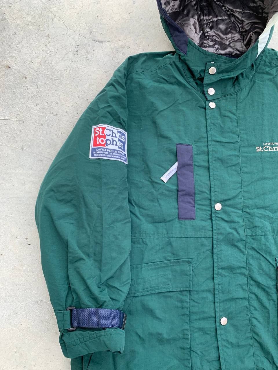 Japanese Brand Vintage St Christopher Quilted Lined Hooded Parka Oversized Size US M / EU 48-50 / 2 - 4 Thumbnail