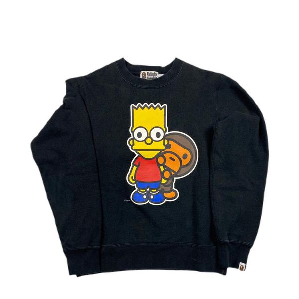 Bape Authentic bape x the simpson baby Milo Bart black jumper | Grailed