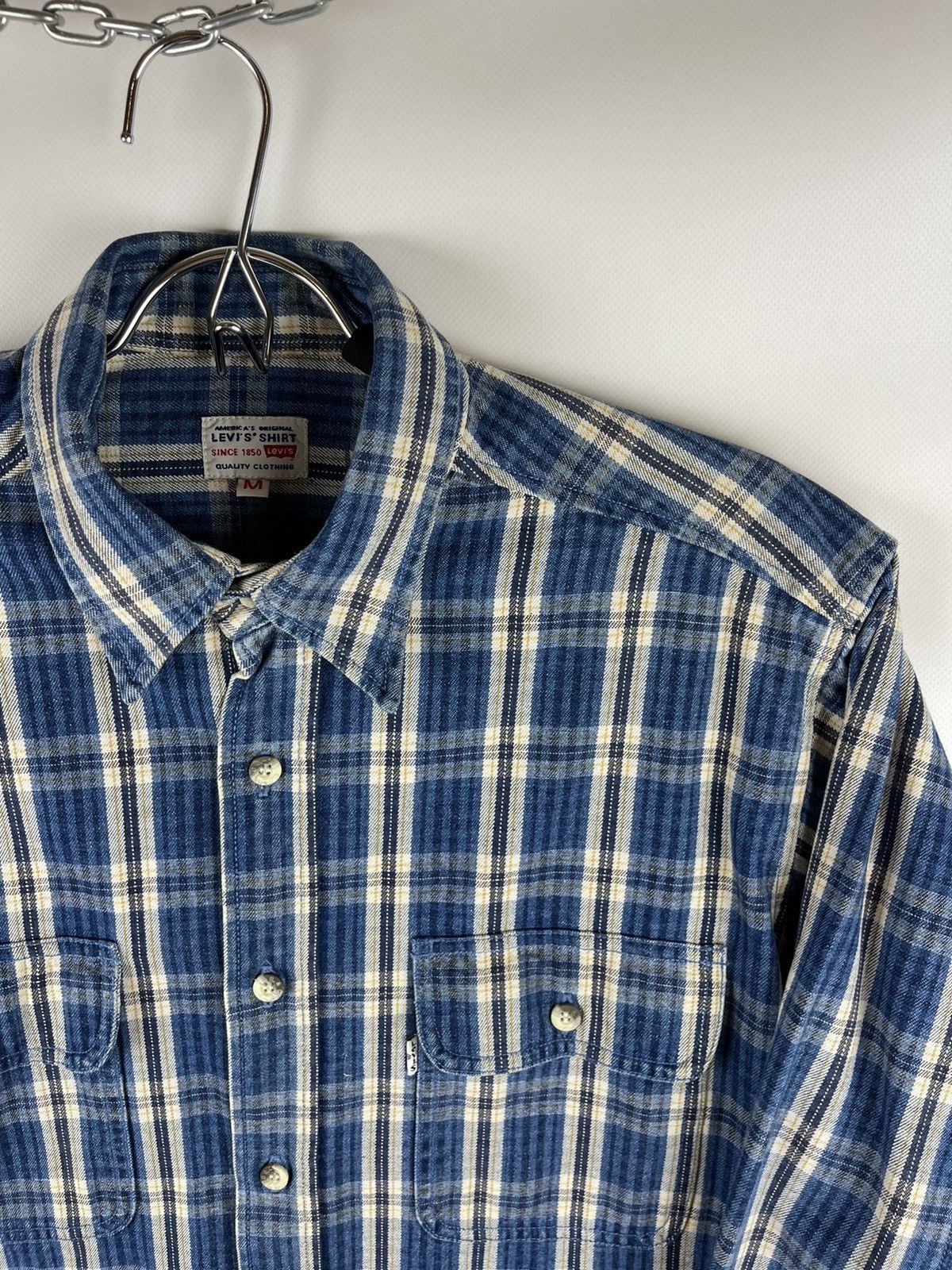 Levi's Levi’s vintage 90s checkered denim shirt striped flannel Size US M / EU 48-50 / 2 - 13 Thumbnail