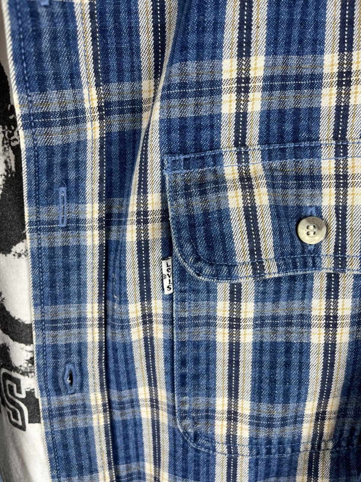 Levi's Levi’s vintage 90s checkered denim shirt striped flannel Size US M / EU 48-50 / 2 - 7 Thumbnail