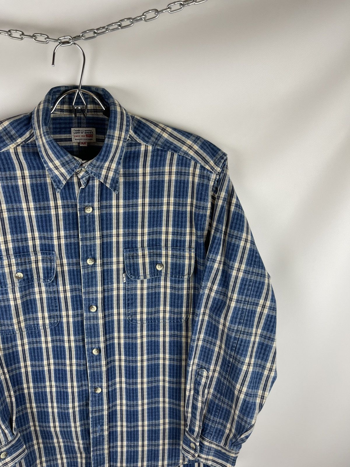 Levi's Levi’s vintage 90s checkered denim shirt striped flannel Size US M / EU 48-50 / 2 - 12 Thumbnail