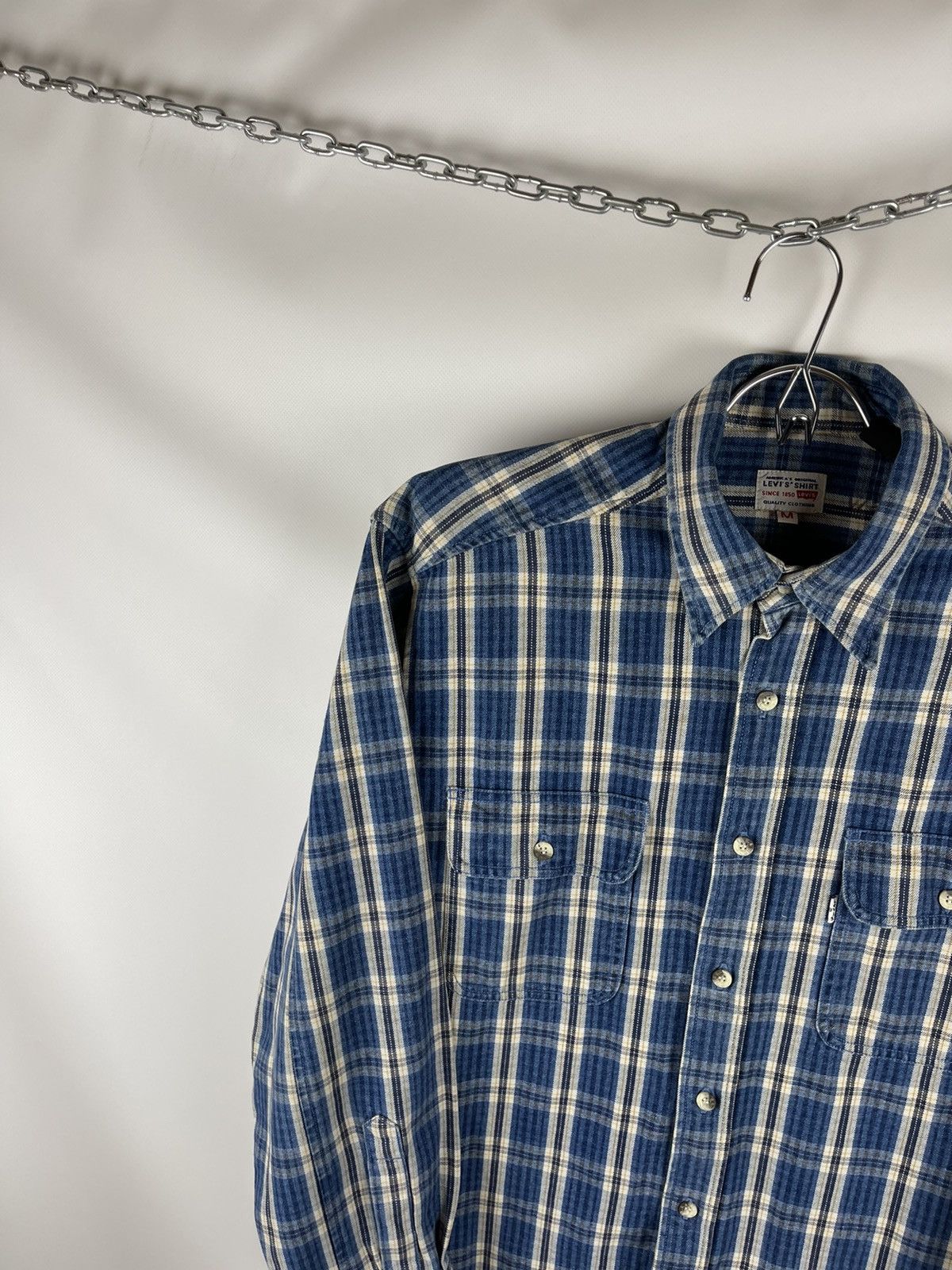 Levi's Levi’s vintage 90s checkered denim shirt striped flannel Size US M / EU 48-50 / 2 - 11 Thumbnail