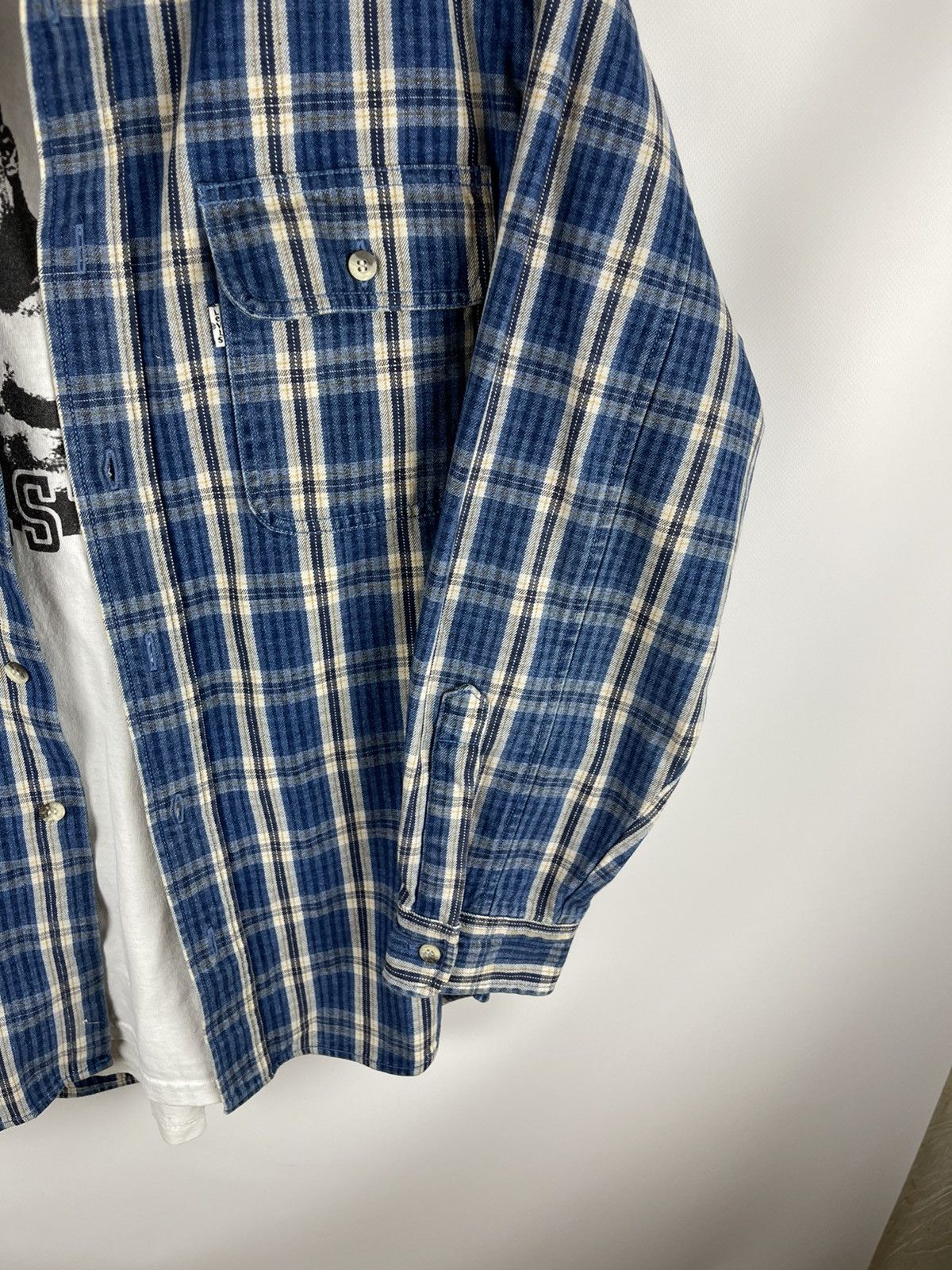 Levi's Levi’s vintage 90s checkered denim shirt striped flannel Size US M / EU 48-50 / 2 - 6 Thumbnail