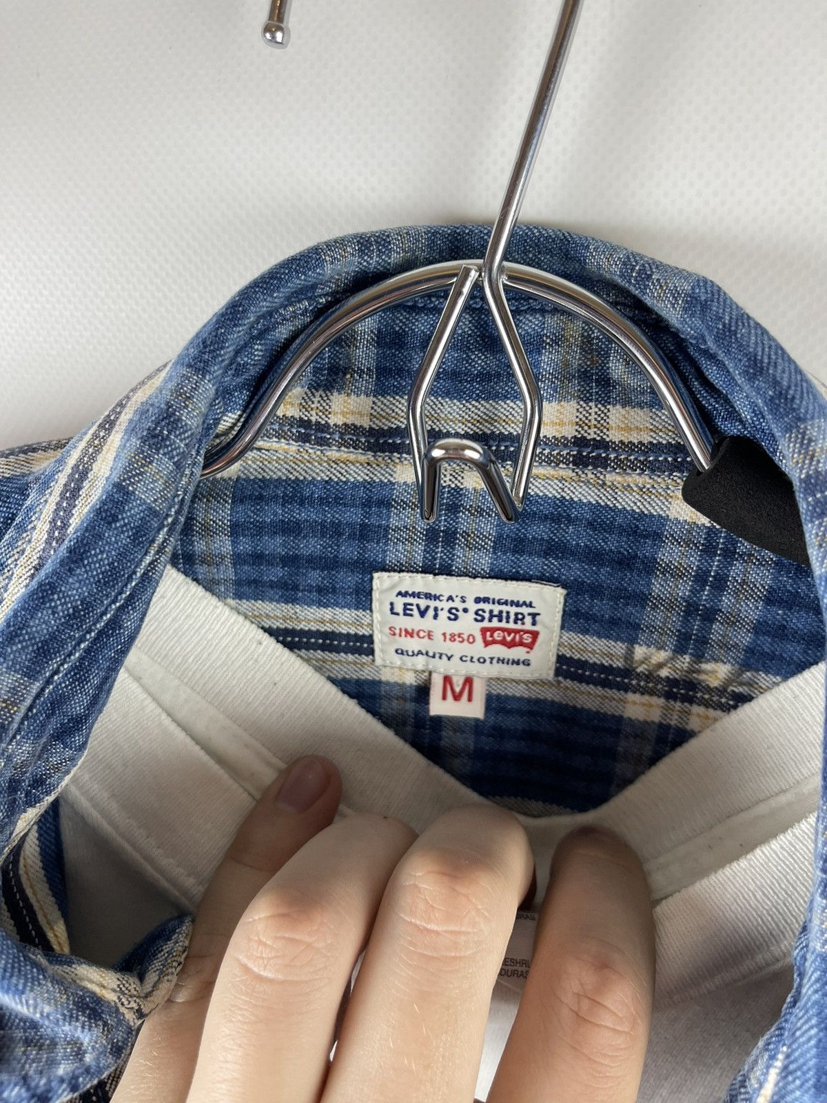 Levi's Levi’s vintage 90s checkered denim shirt striped flannel Size US M / EU 48-50 / 2 - 10 Thumbnail