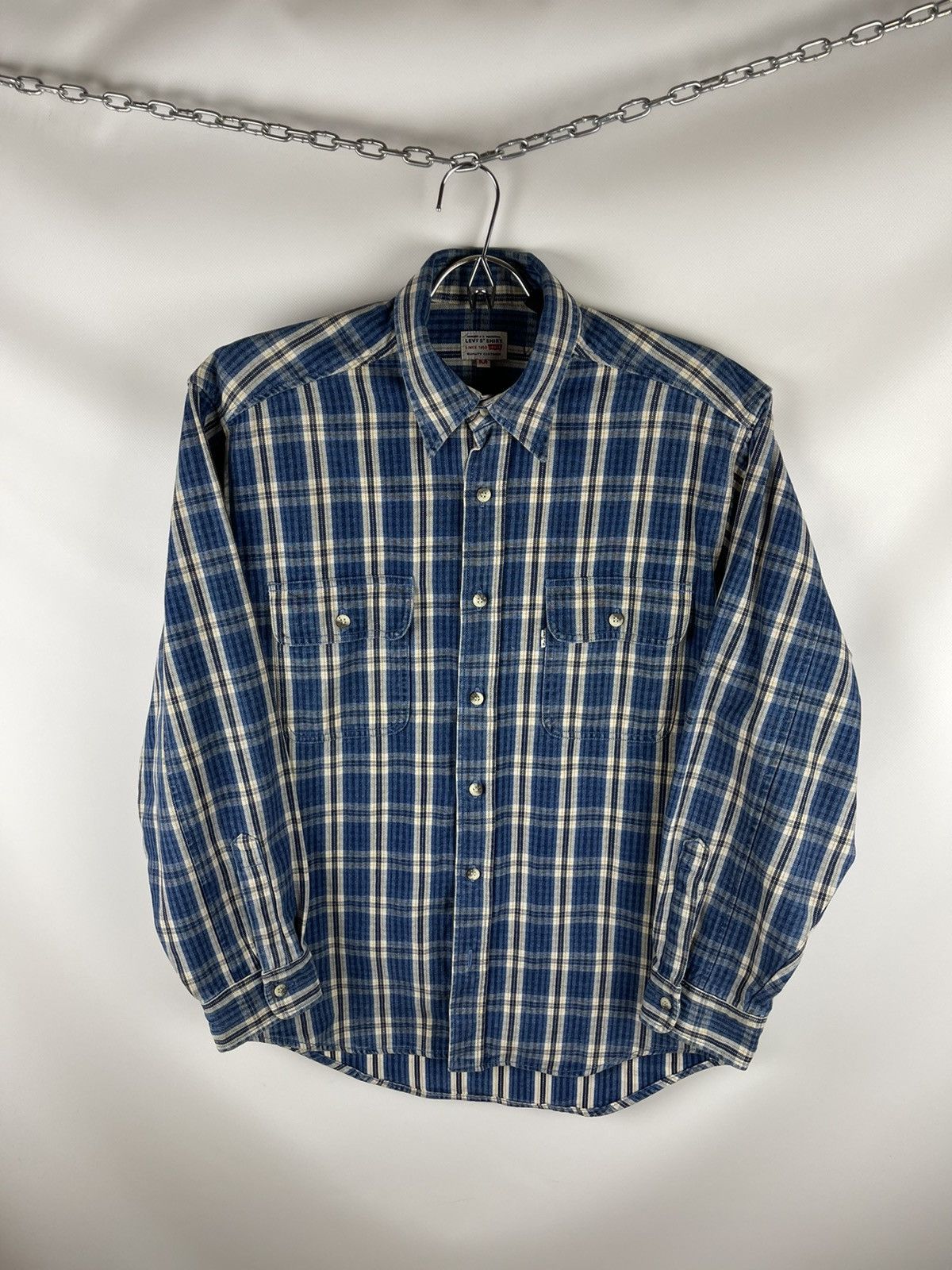 Levi's Levi’s vintage 90s checkered denim shirt striped flannel Size US M / EU 48-50 / 2 - 2 Thumbnail