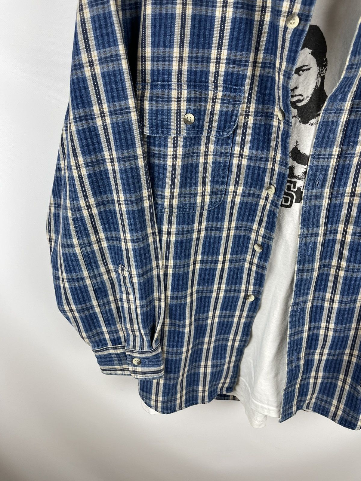 Levi's Levi’s vintage 90s checkered denim shirt striped flannel Size US M / EU 48-50 / 2 - 5 Thumbnail
