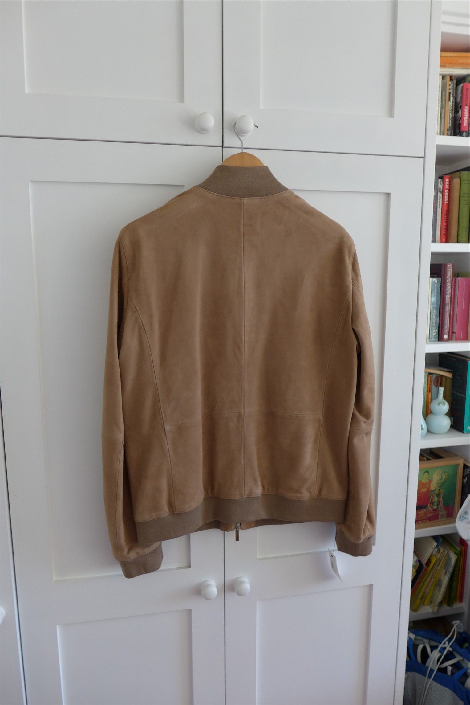 Hugo Boss Hugo Boss Alfondo Bomber Jacket - Tan Suede Size US L / EU 52-54 / 3 - 2 Thumbnail