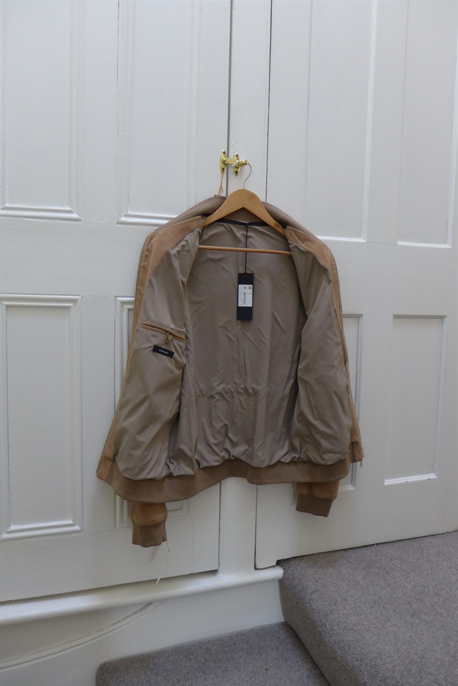 Hugo Boss Hugo Boss Alfondo Bomber Jacket - Tan Suede Size US L / EU 52-54 / 3 - 3 Thumbnail