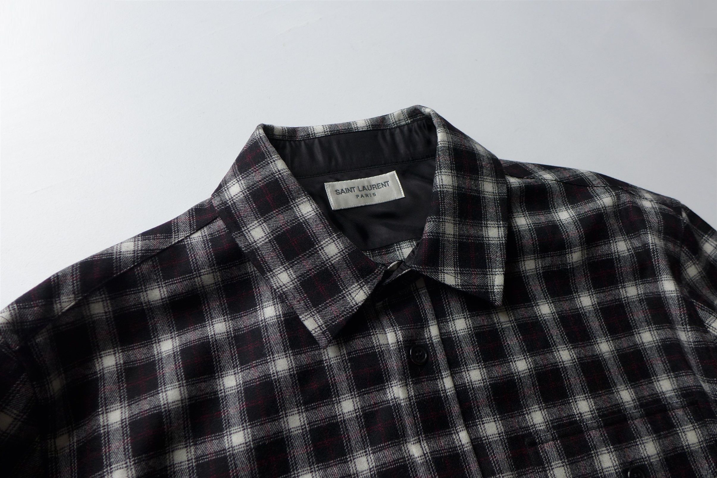 Saint Laurent Paris Saint Laurent FW20 Plaid Wool Check Shirt - Size 40 Size US M / EU 48-50 / 2 - 3 Thumbnail