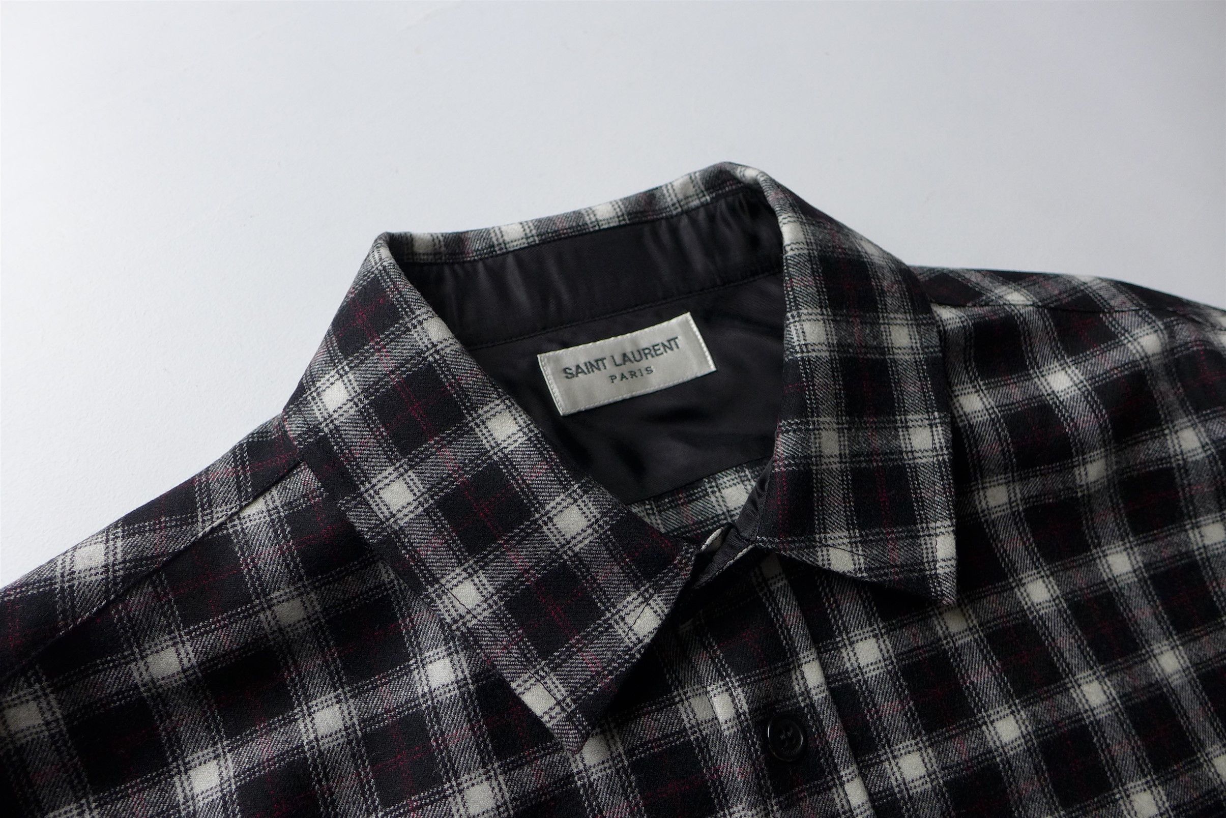 Saint Laurent Paris Saint Laurent FW20 Plaid Wool Check Shirt - Size 40 Size US M / EU 48-50 / 2 - 4 Thumbnail