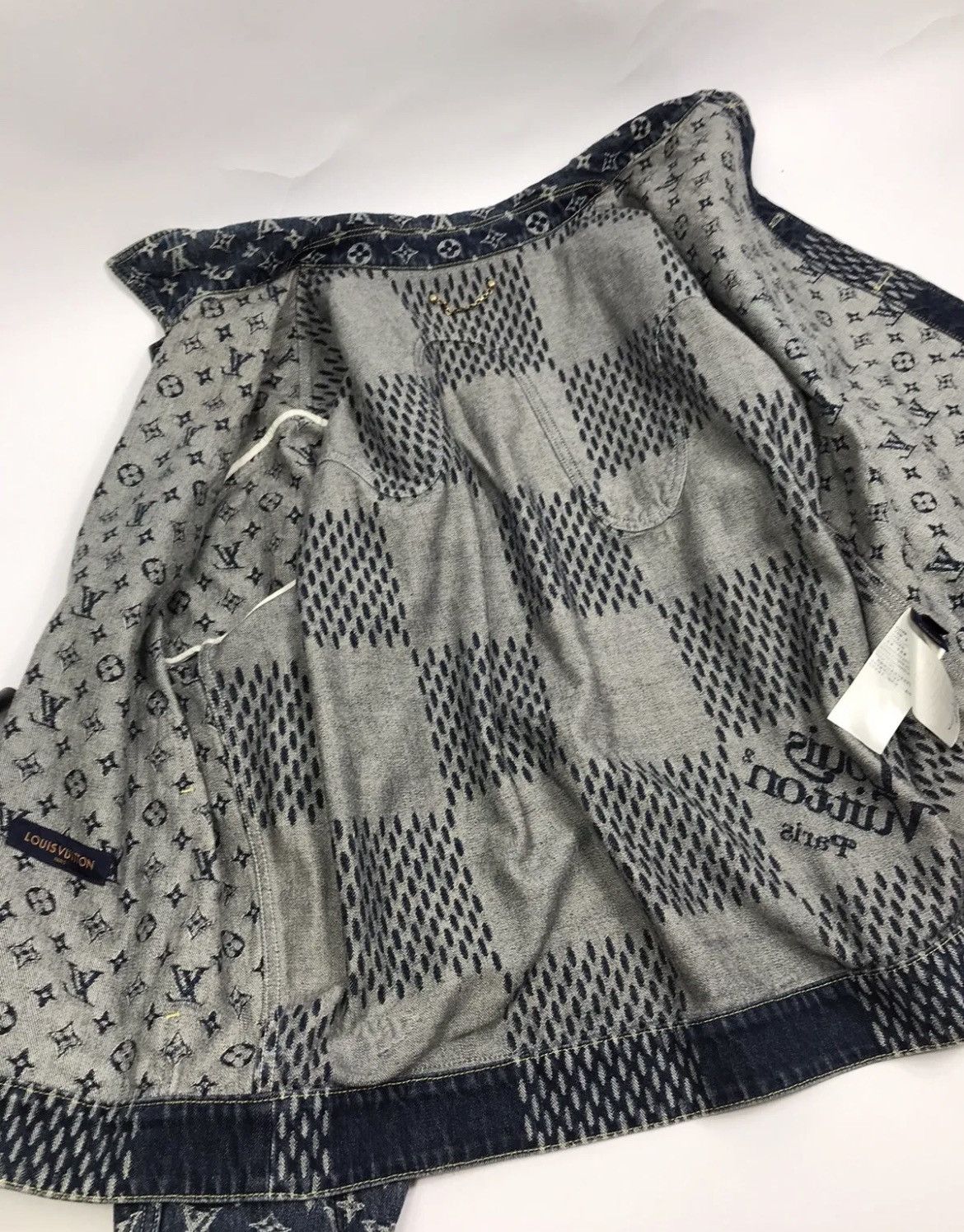 Louis Vuitton × Nigo × Virgil Abloh LOUIS VUITTON X NIGO MONOGRAM BLUE DENIM JACKET SIZE: 58 Size US XXL / EU 58 / 5 - 3 Thumbnail