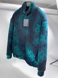 Louis Vuitton XXL Mens Blue Nuit Monogram Jacquard Fleece Zip Through  Jacket Polyester ref.293983 - Joli Closet