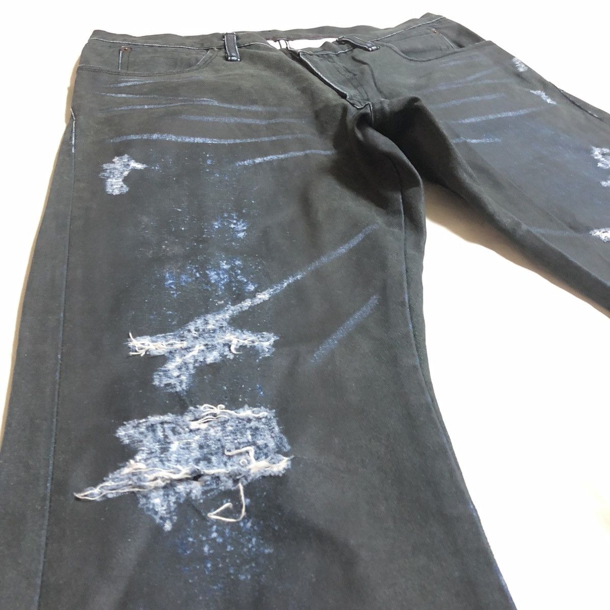Japanese Brand Blue Way Japan Distressed Wax Denim Size US 32 / EU 48 - 14 Thumbnail