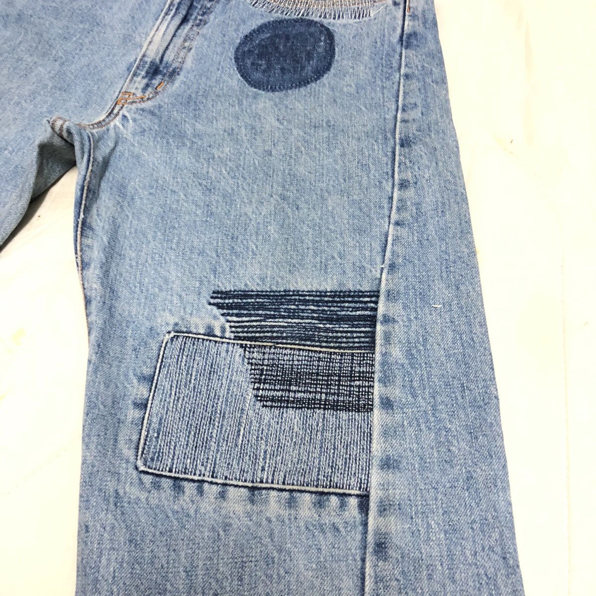 Japanese Brand × Studio D'Artisan Studio D’Artisan Lot 0316 Patchwork/Sashiko Distressed Denim Size US 32 / EU 48 - 7 Thumbnail