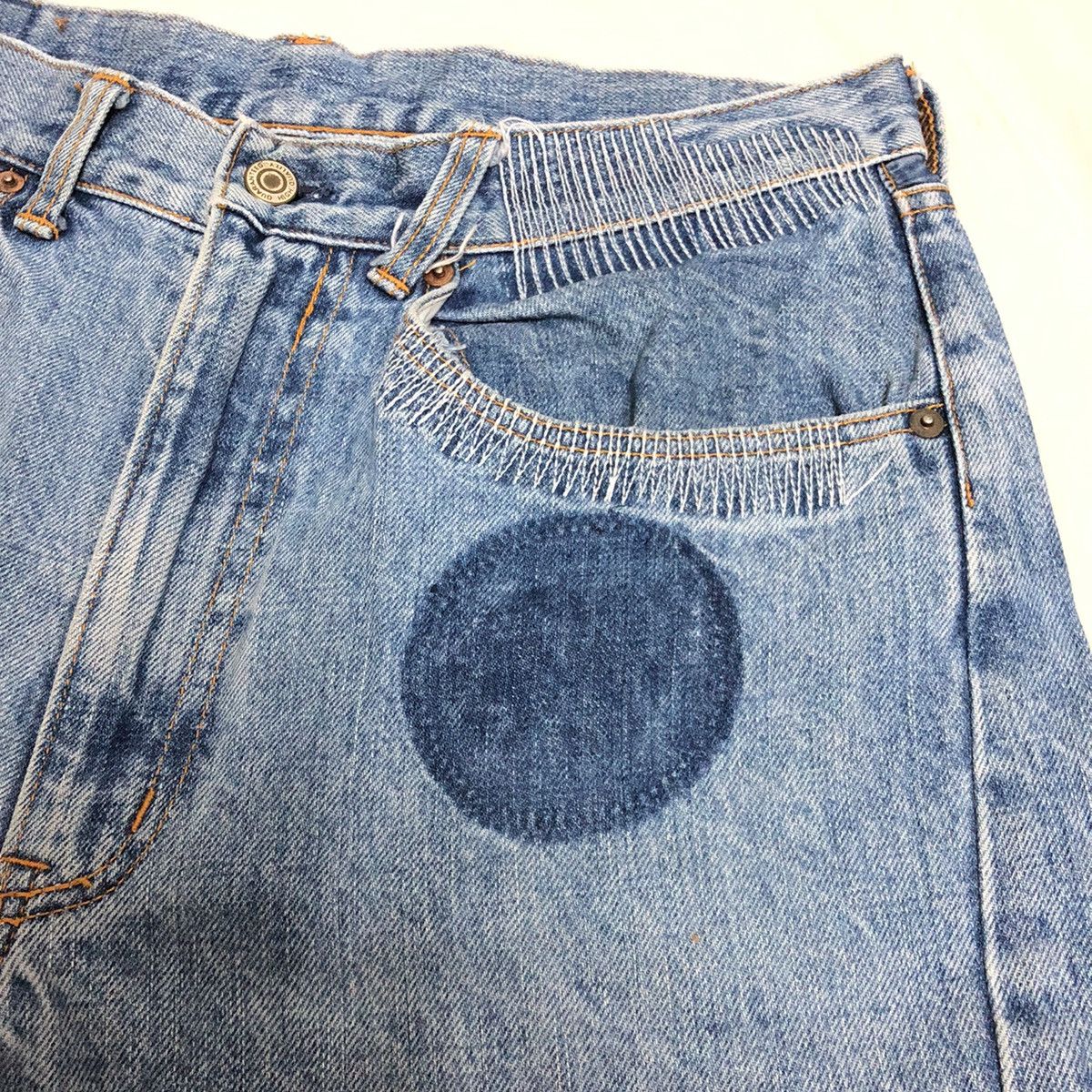 Japanese Brand × Studio D'Artisan Studio D’Artisan Lot 0316 Patchwork/Sashiko Distressed Denim Size US 32 / EU 48 - 5 Thumbnail