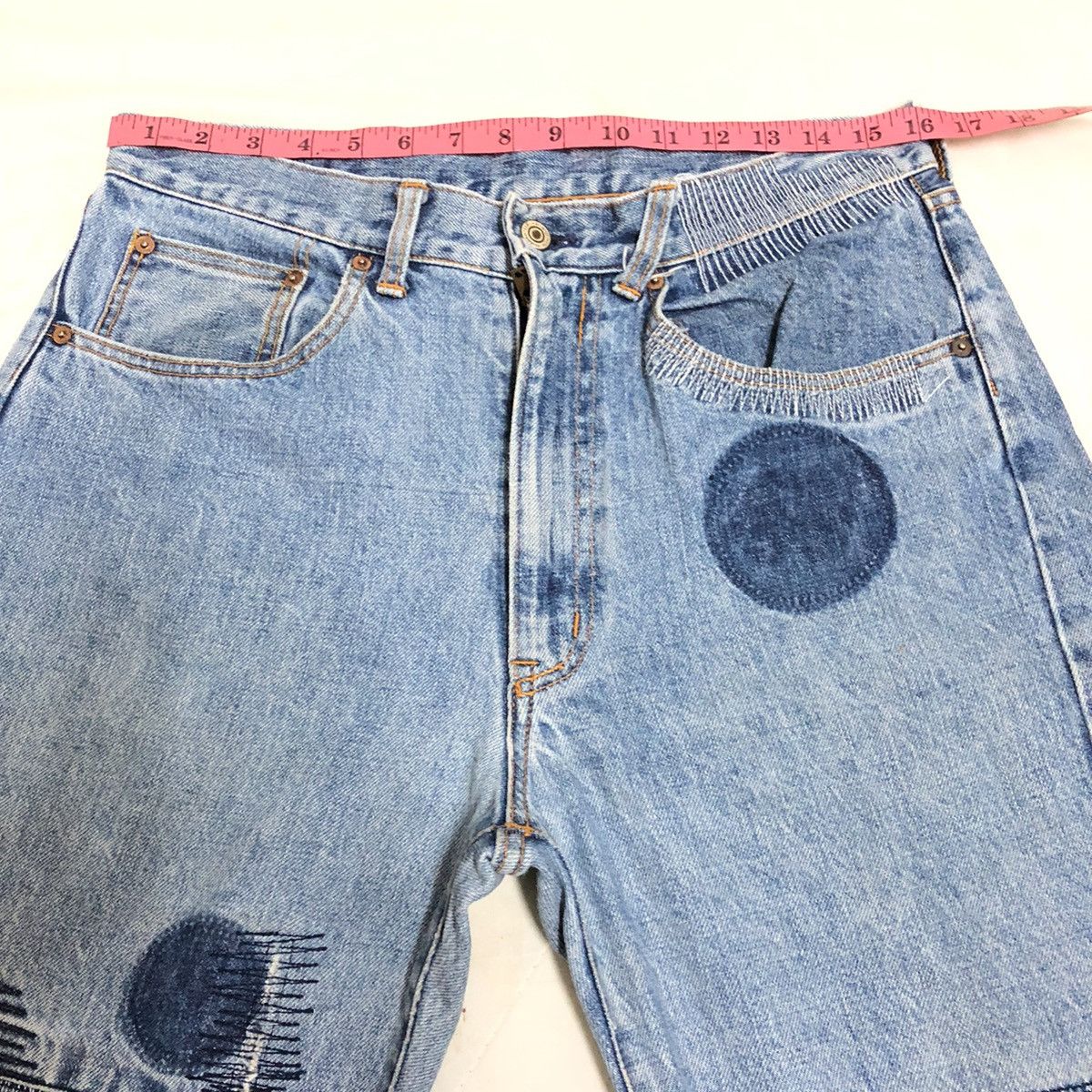 Japanese Brand × Studio D'Artisan Studio D’Artisan Lot 0316 Patchwork/Sashiko Distressed Denim Size US 32 / EU 48 - 8 Thumbnail