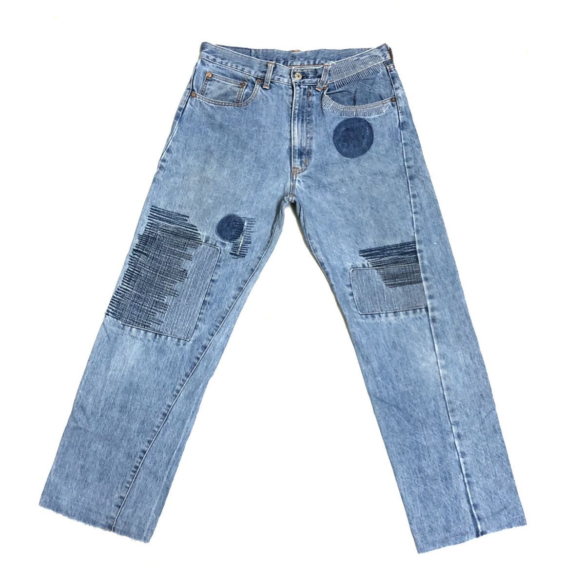 Japanese Brand × Studio D'Artisan Studio D’Artisan Lot 0316 Patchwork/Sashiko Distressed Denim Size US 32 / EU 48 - 1 Thumbnail
