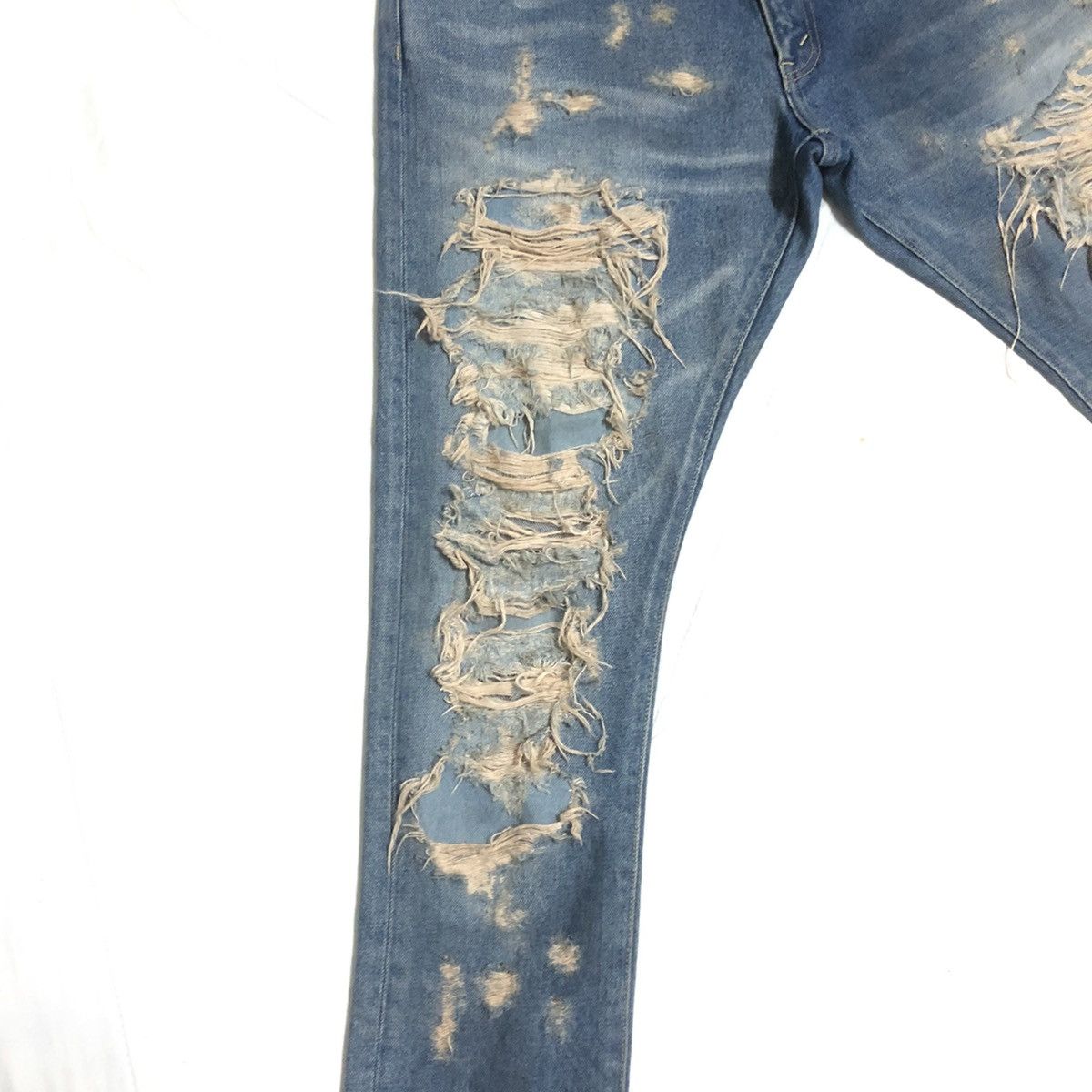 Japanese Brand Magic Stick Tokyo Distressed Slimfit Denim Size US 36 / EU 52 - 9 Thumbnail