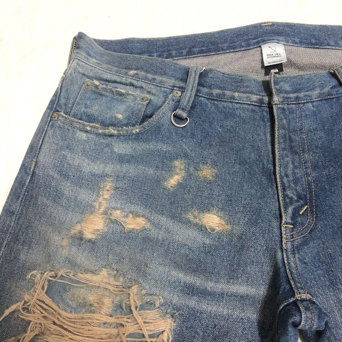 Japanese Brand Magic Stick Tokyo Distressed Slimfit Denim Size US 36 / EU 52 - 8 Thumbnail
