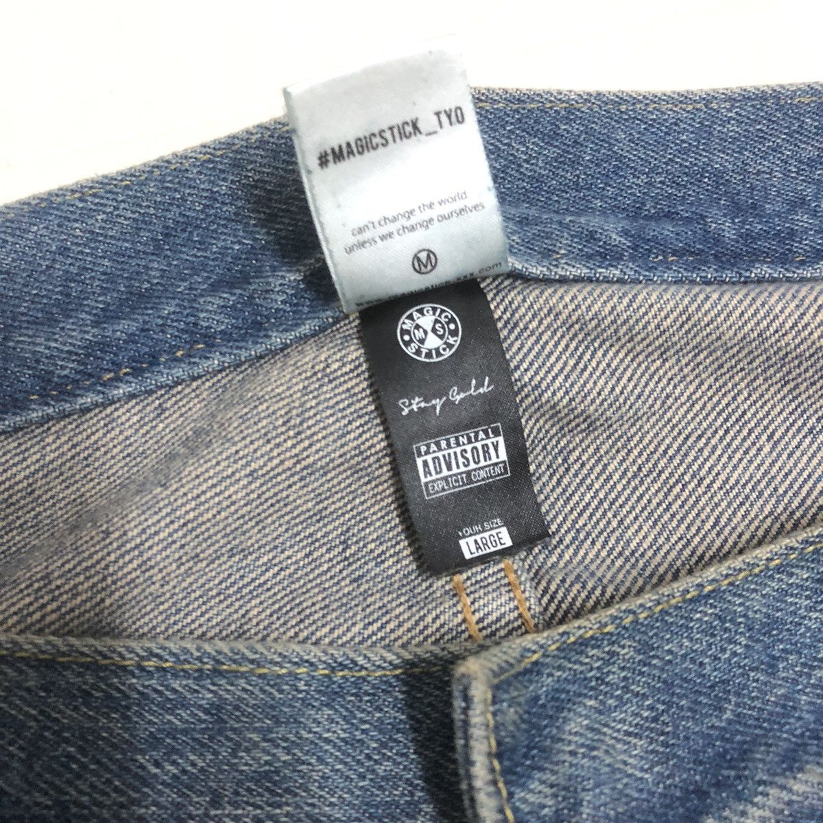 Japanese Brand Magic Stick Tokyo Distressed Slimfit Denim Size US 36 / EU 52 - 3 Thumbnail