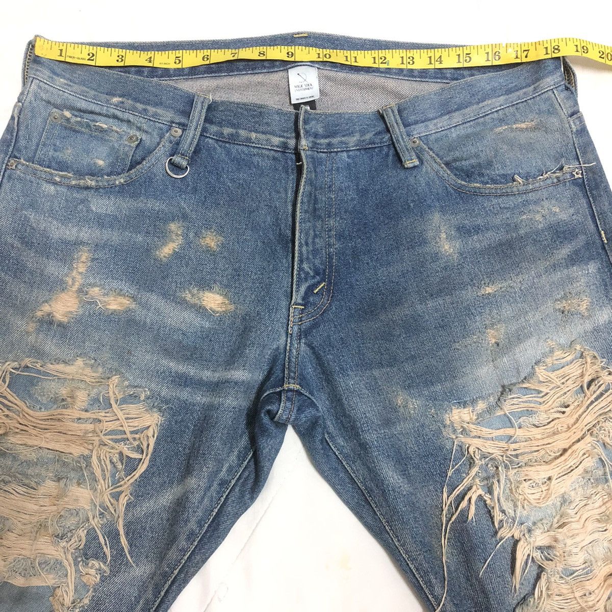 Japanese Brand Magic Stick Tokyo Distressed Slimfit Denim Size US 36 / EU 52 - 11 Thumbnail
