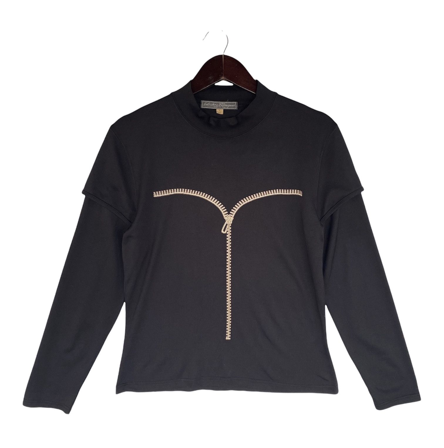 Salvatore Ferragamo VINTAGE SALVATORE FERRAGAMO embroidered Italy branded shirt Size M / US 6-8 / IT 42-44 - 1 Thumbnail