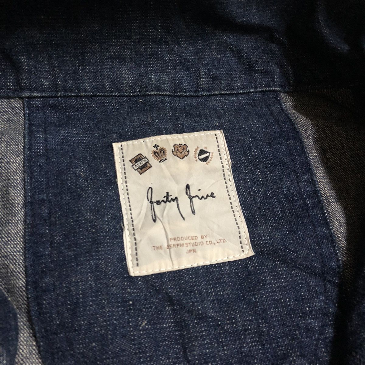 45rpm × Japanese Brand × Vintage Vintage Oversize 45Rpm Japan Tactical Denim Jacket 80s Size US M / EU 48-50 / 2 - 2 Thumbnail