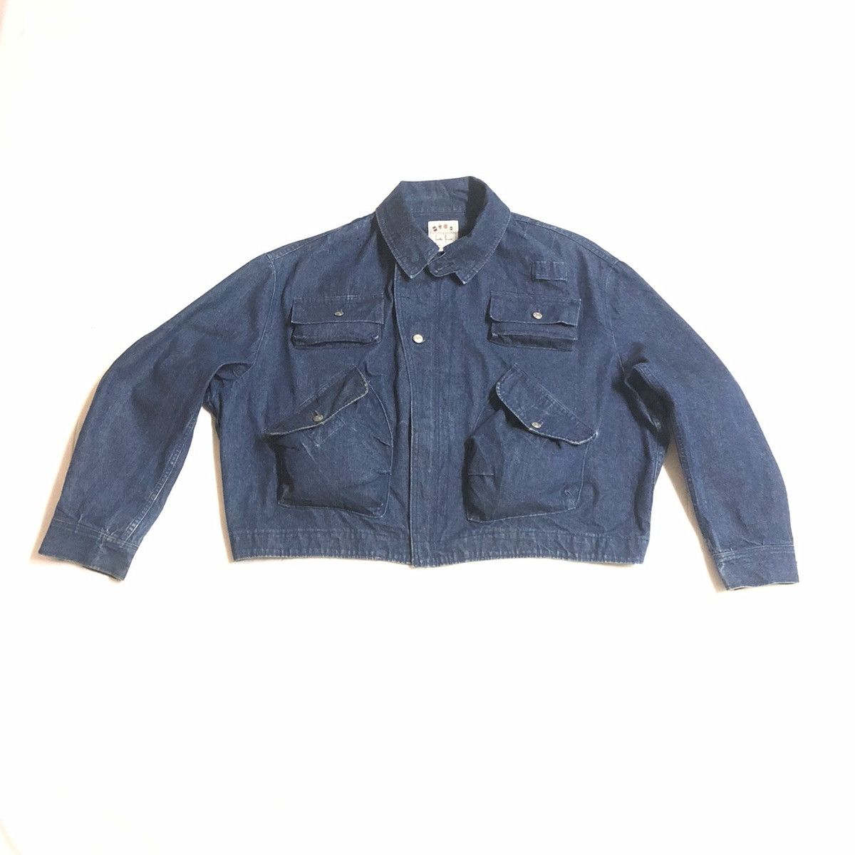 45rpm × Japanese Brand × Vintage Vintage Oversize 45Rpm Japan Tactical Denim Jacket 80s Size US M / EU 48-50 / 2 - 1 Thumbnail