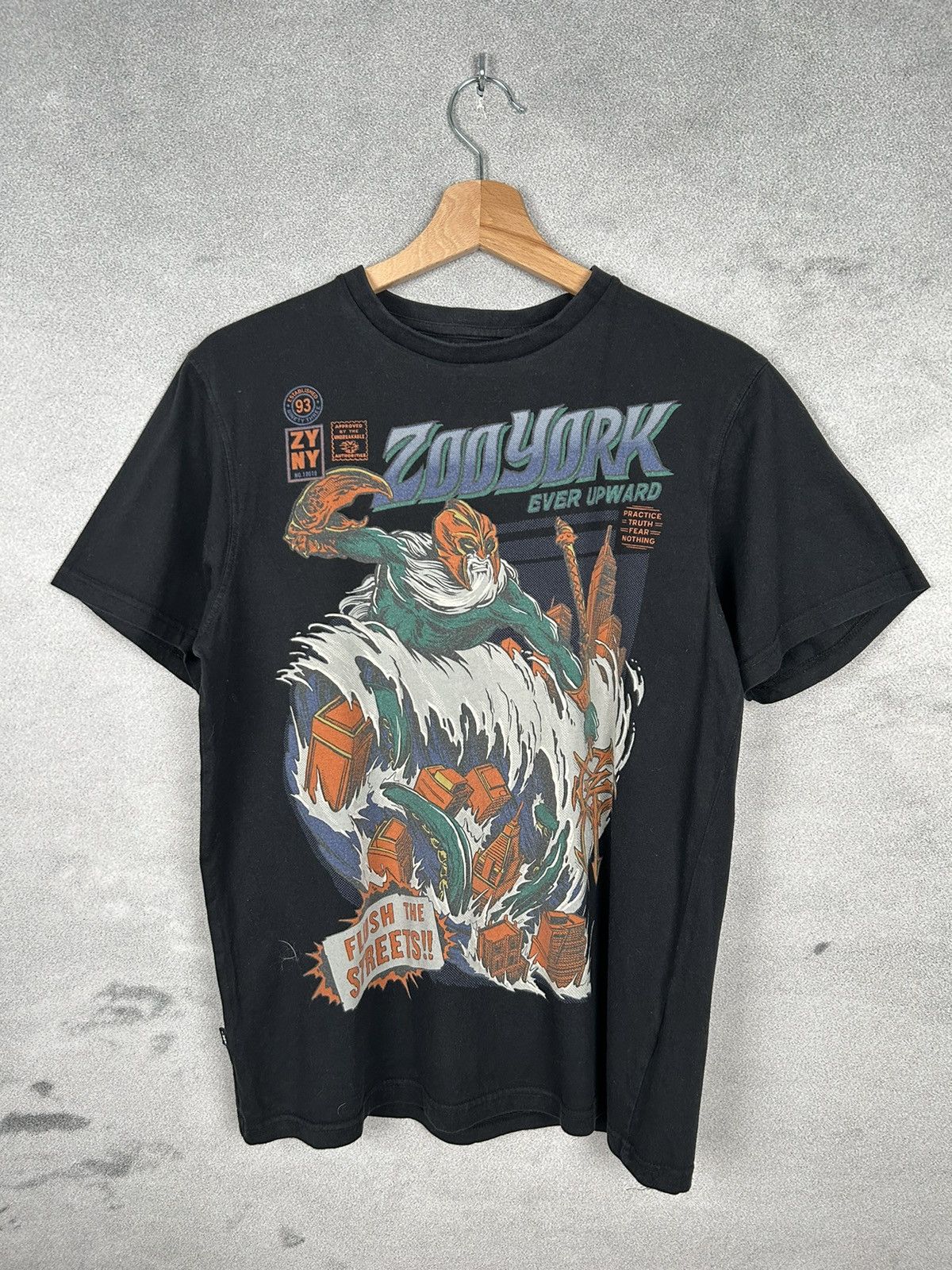 Vintage Vintage Zoo York Flush The Street Graphic Tee Skate Size US M / EU 48-50 / 2 - 1 Thumbnail