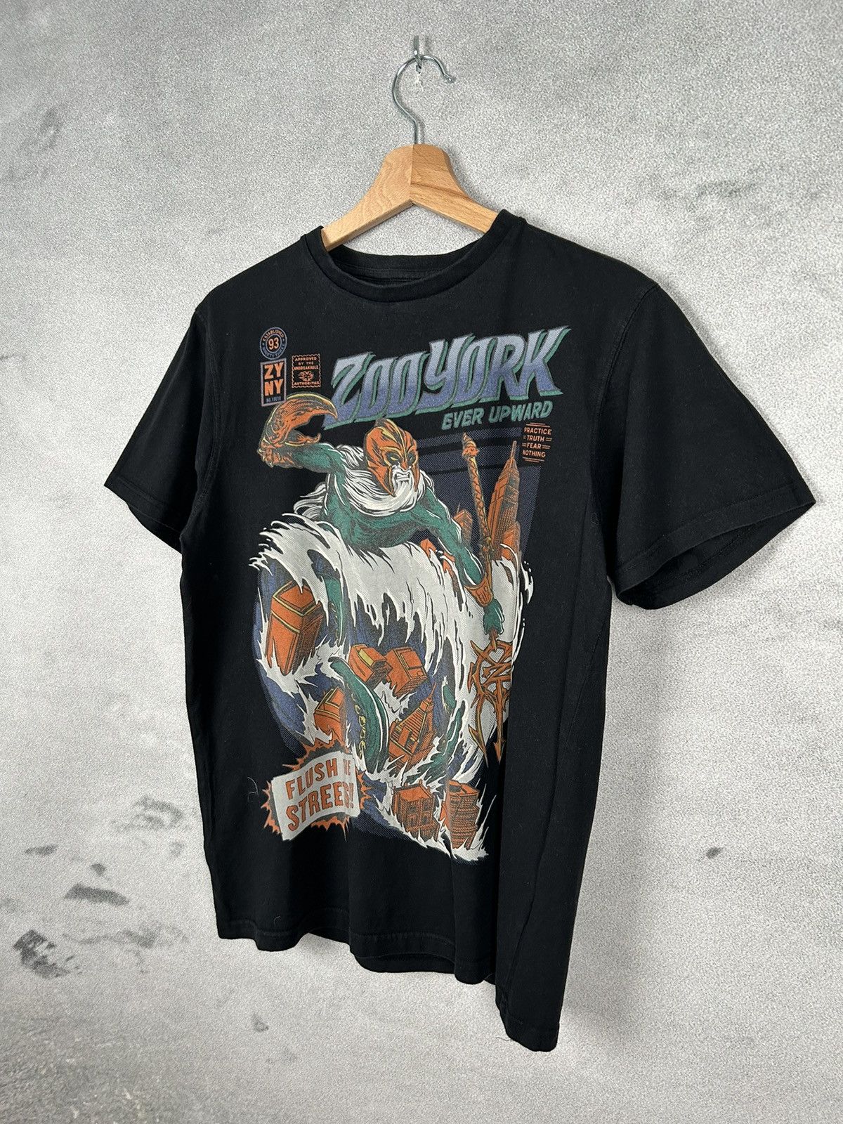 Vintage Vintage Zoo York Flush The Street Graphic Tee Skate Size US M / EU 48-50 / 2 - 2 Thumbnail