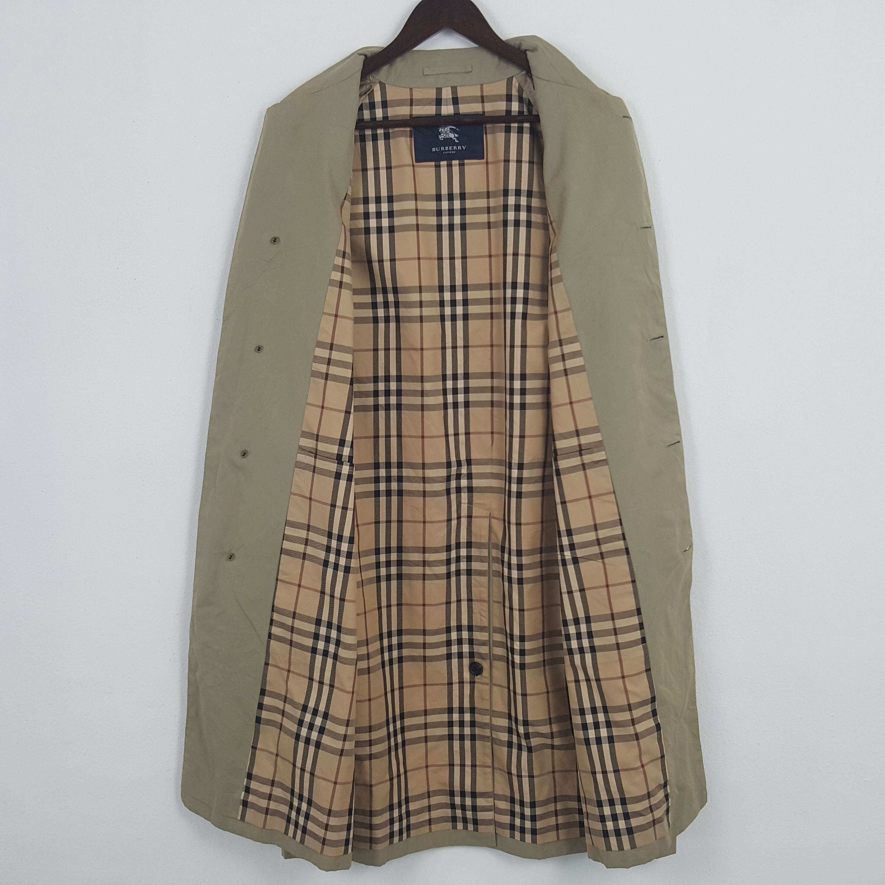 Burberry × Vintage Vintage Burberry London Nova Check Trench Coat Size US L / EU 52-54 / 3 - 3 Thumbnail