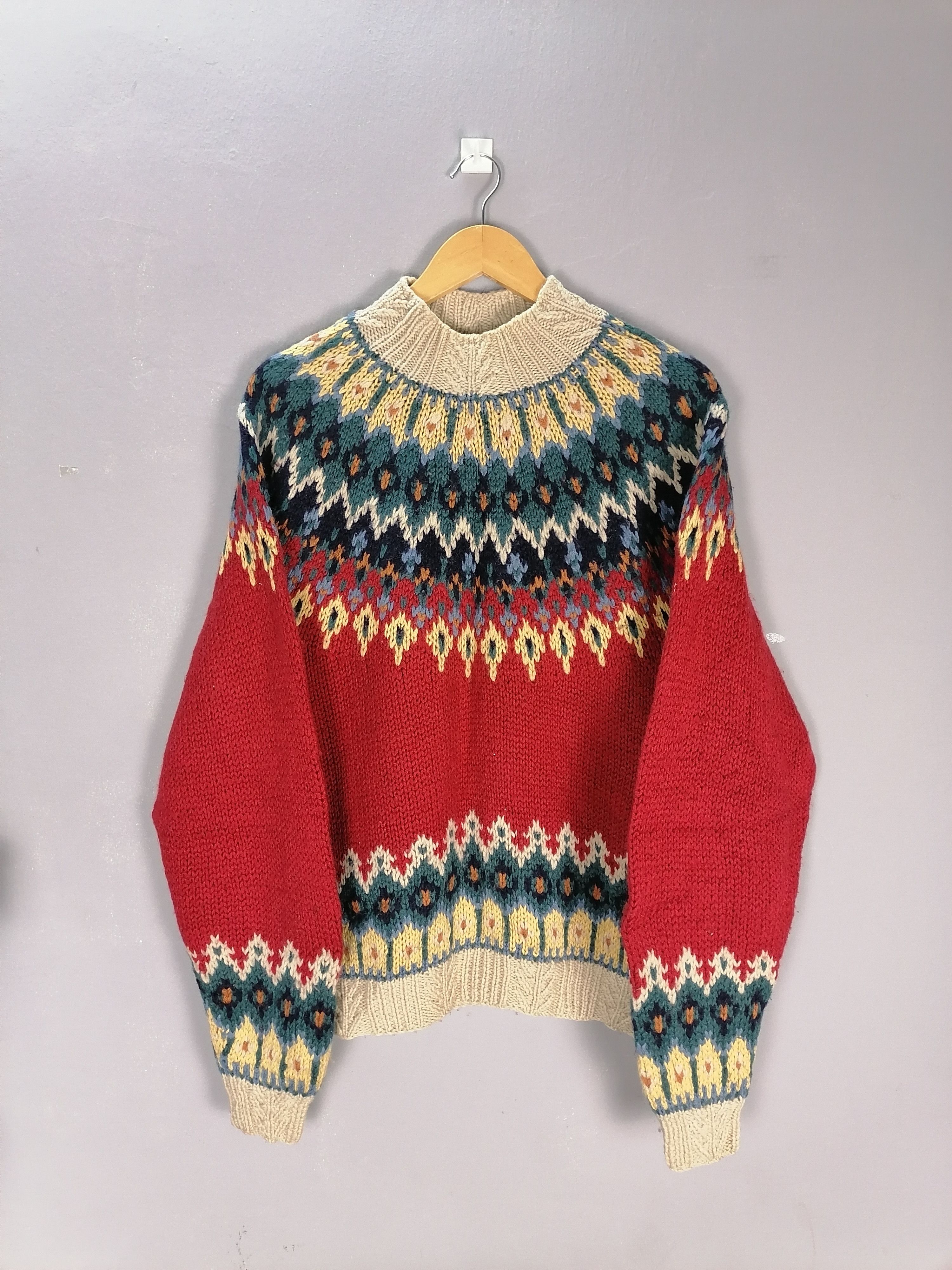 Native Burghscott American native wool knitwear rare design Size US L / EU 52-54 / 3 - 1 Thumbnail