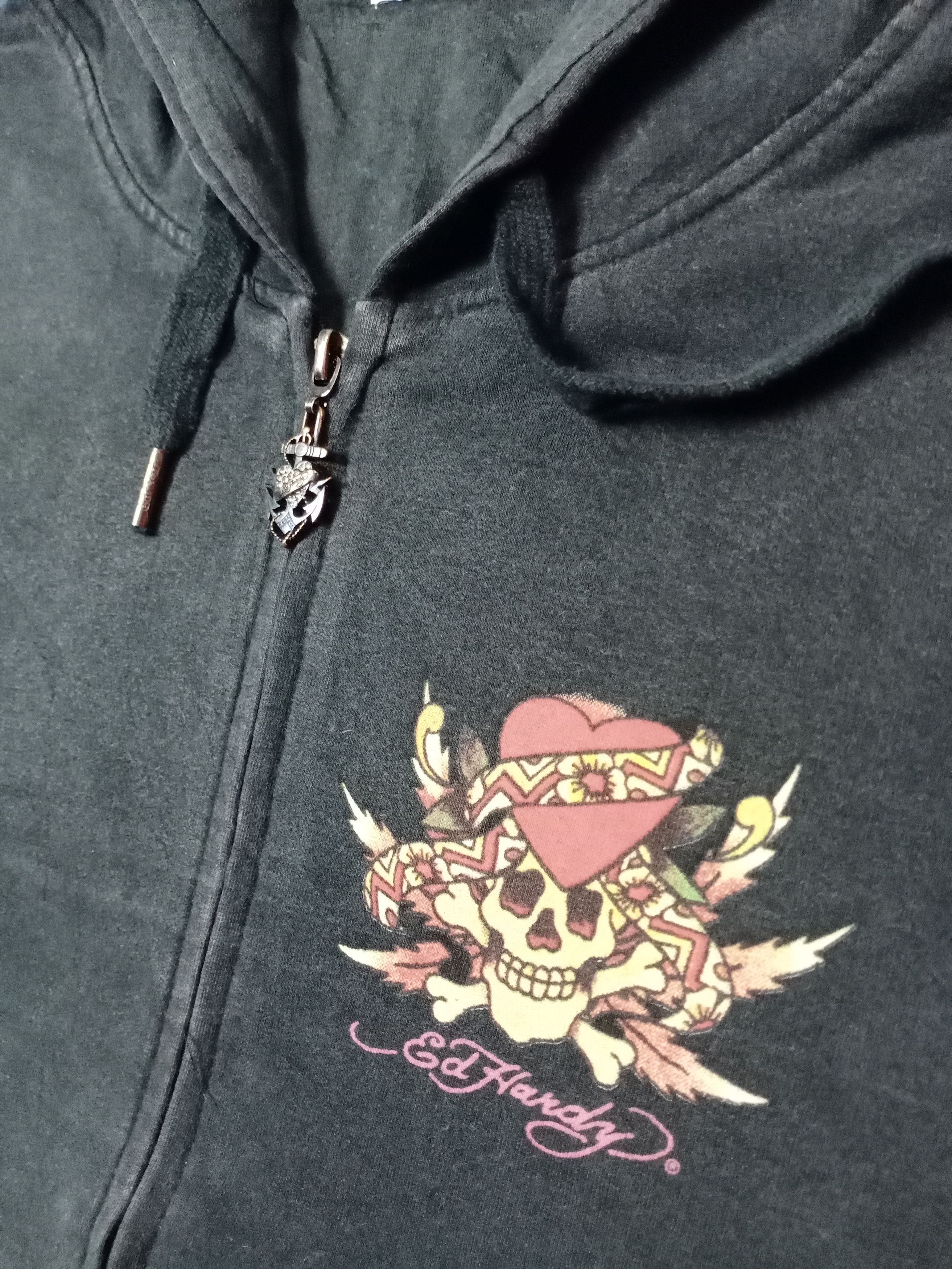 Designer × Ed Hardy Ed Hardy Skull Design Embroidered Logo Zipper Hoodie Size US M / EU 48-50 / 2 - 8 Thumbnail