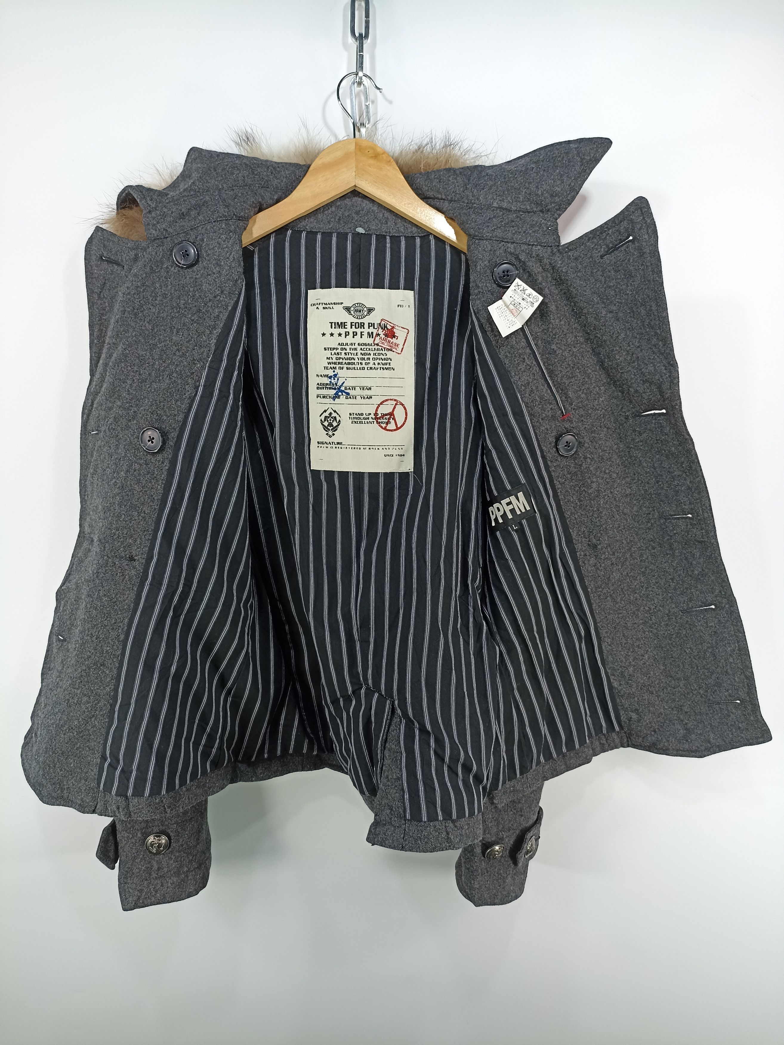 Japanese Brand × PPFM × Tornado Mart Vintage PPFM Time For Punk Wool Women Jacket Size US S / EU 44-46 / 1 - 2 Thumbnail