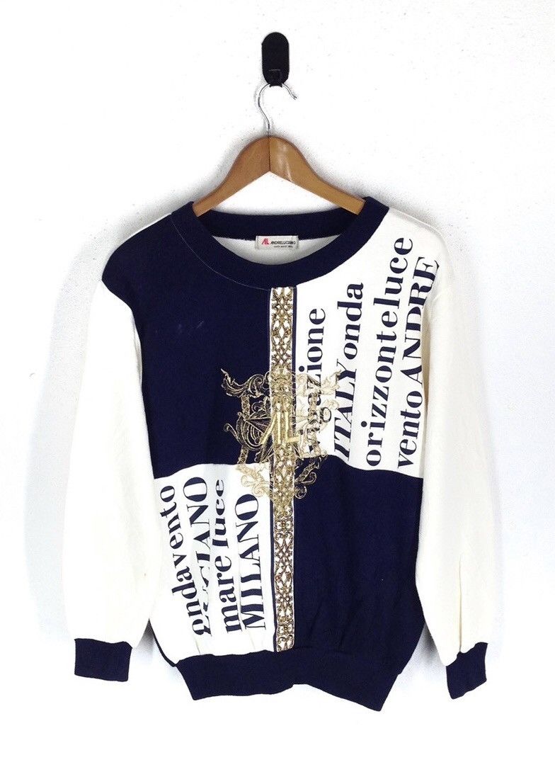 Vintage Andrluciano Sweatshirt Ferre Italian Designer Sweatshirt Size US M / EU 48-50 / 2 - 1 Thumbnail